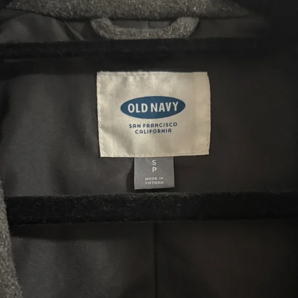 Old Navy Gray Double-Breasted Pea Coat - Picture 2 of 2